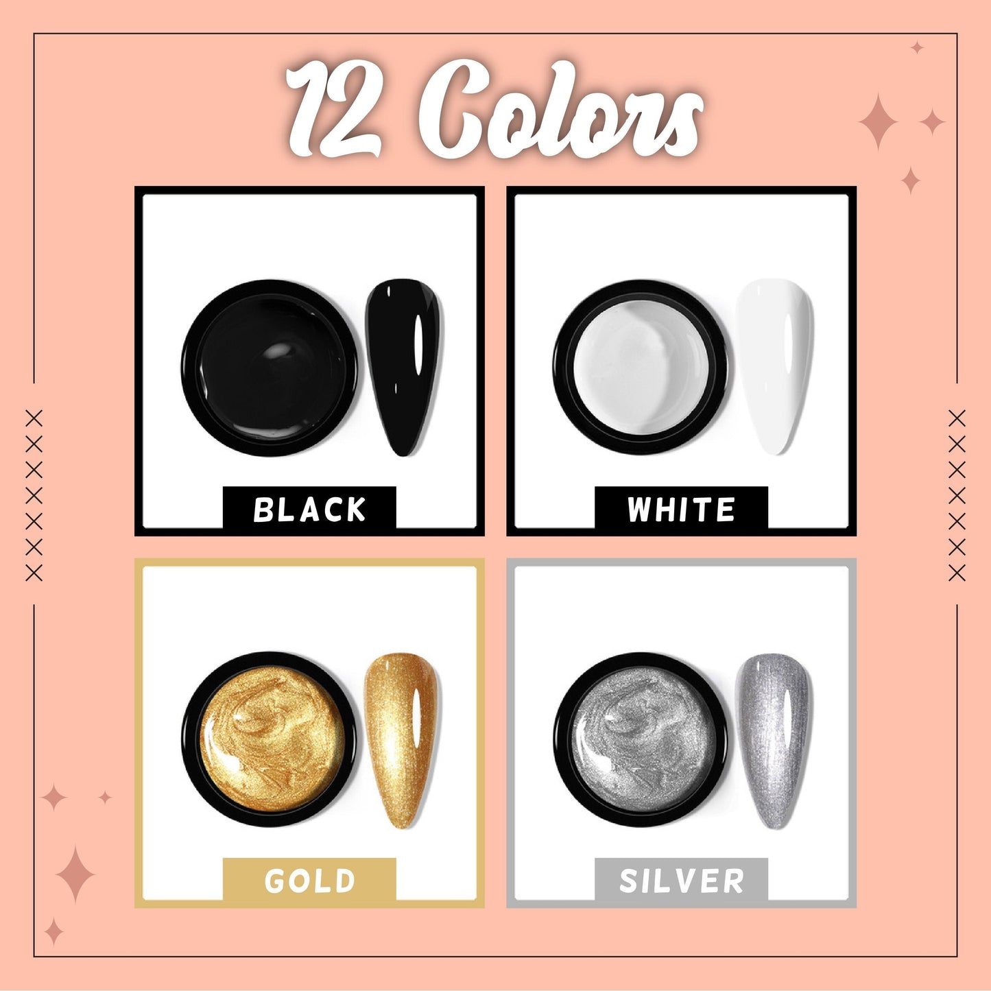 12 Color-Craze Gel-Nagellack