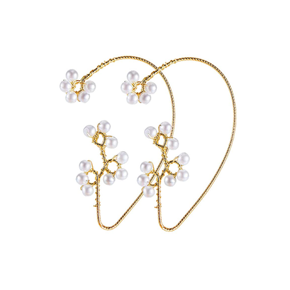 Perle Floral Vintage Ohr Manschette Ohrringe